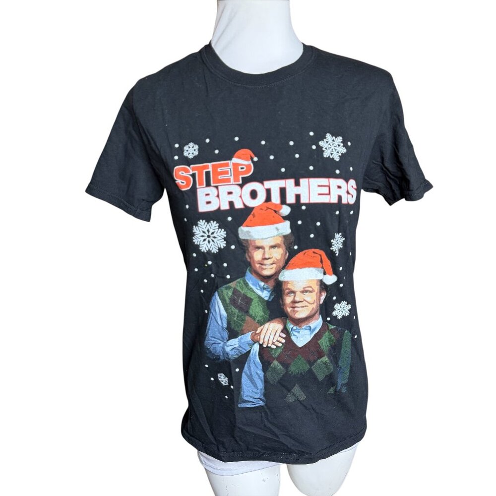 Step Brothers movie Christmas Santa Hat t shirt black small